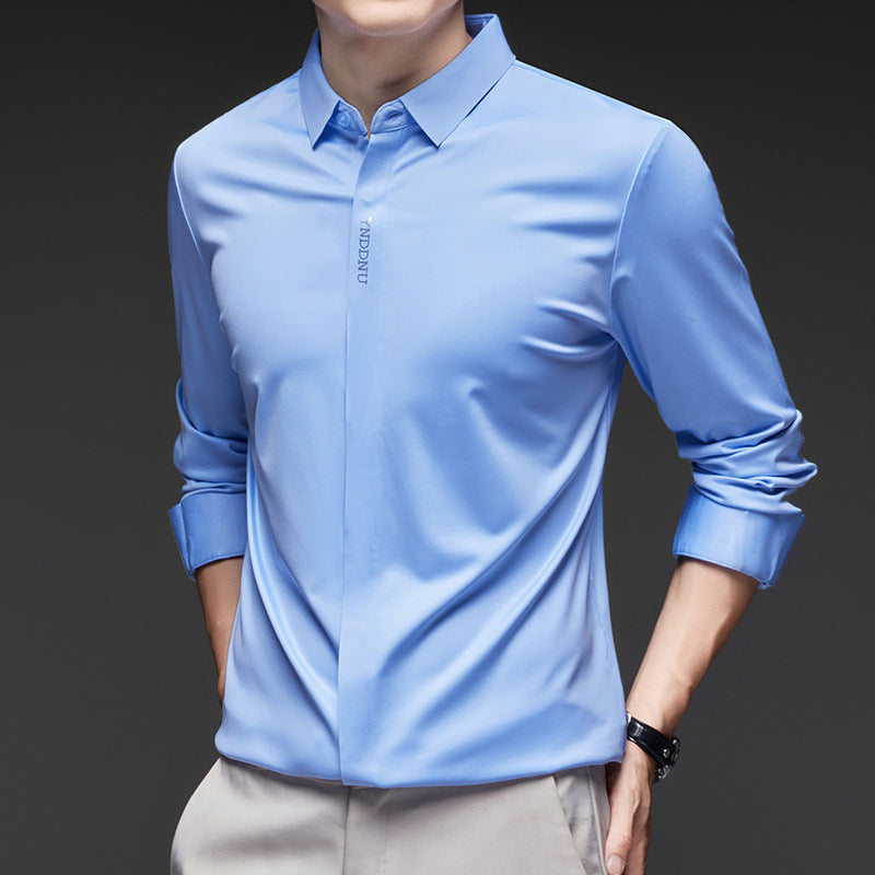 Trendy long-sleeve shirt for men with innovative moisture management Lune London