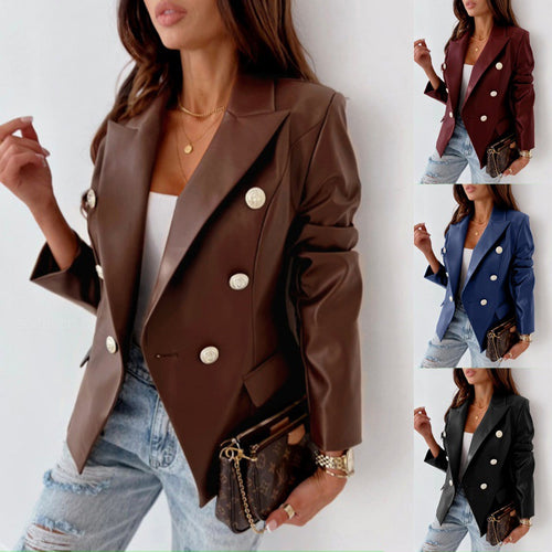 Blazer en faux cuir femmes Chic & Stil
