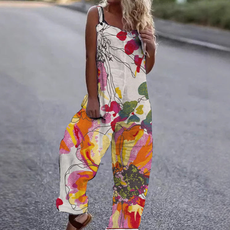 Lune London Floral Print Artistic Jumpsuit for Women