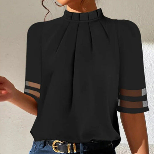 Ladies Elegant Blouse with Transparent Sleeves Amarae