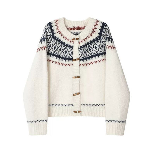 Cardigan pour dames avec élégant motif norvégien Chic & Stil