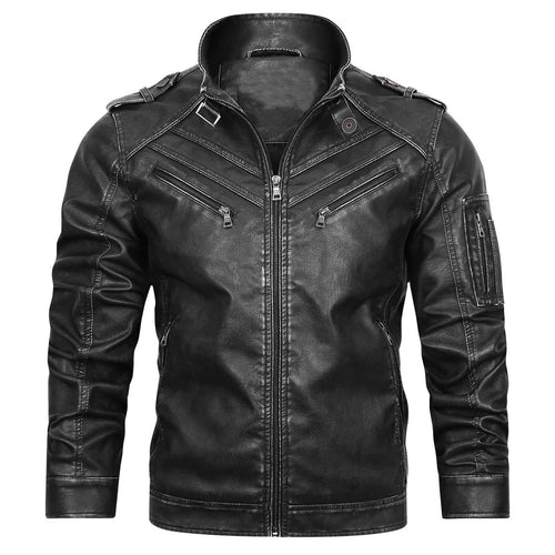 Amarae Faux Leather Jacket for Men