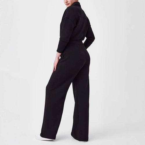 Ladies Luxurious Lounge Jumpsuit with elegant high collar and convenient zipper Amarae