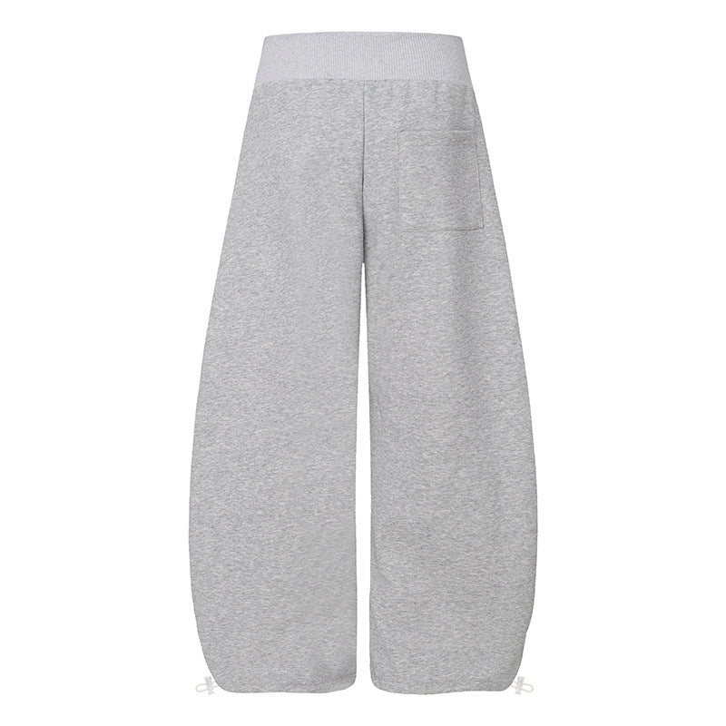 Women's culotte lounge pants with high ribbed waistband, front decorative button placket and adjustable hem Amarae
