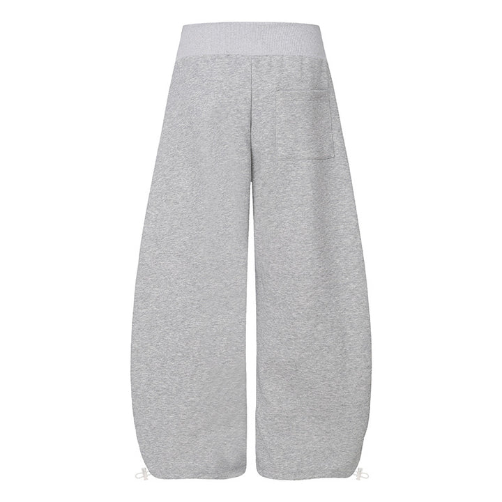Women's culotte lounge pants with high ribbed waistband, front decorative button placket and adjustable hem Amarae