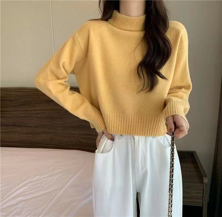 Pull à col roulé confortable pour femmes avec coupe décontractée en tricot de haute qualité Chic & Stil