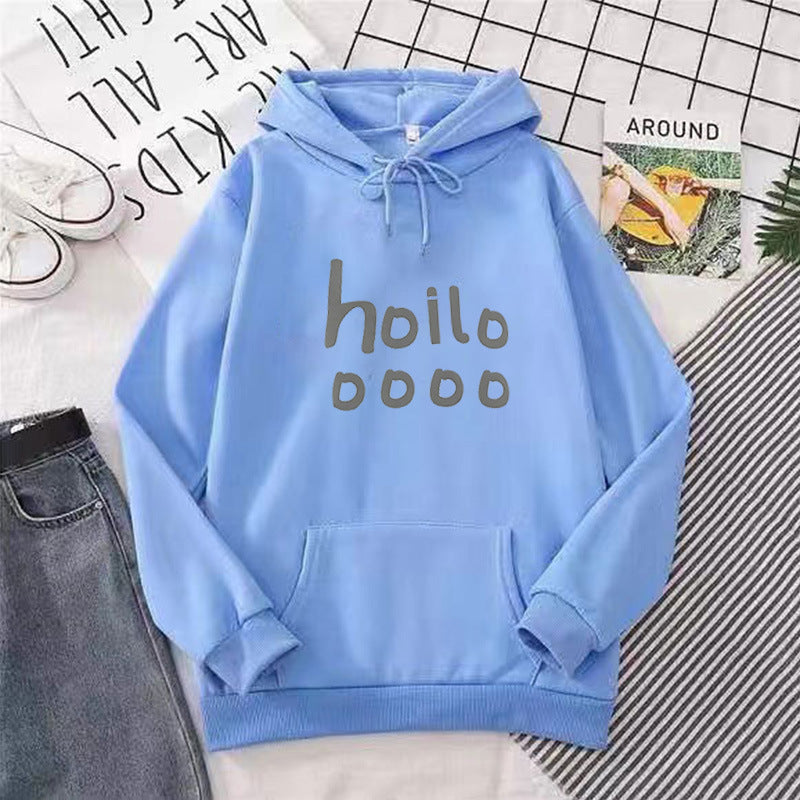 Women's hoodie with loose fit and creative print Chic & Stil