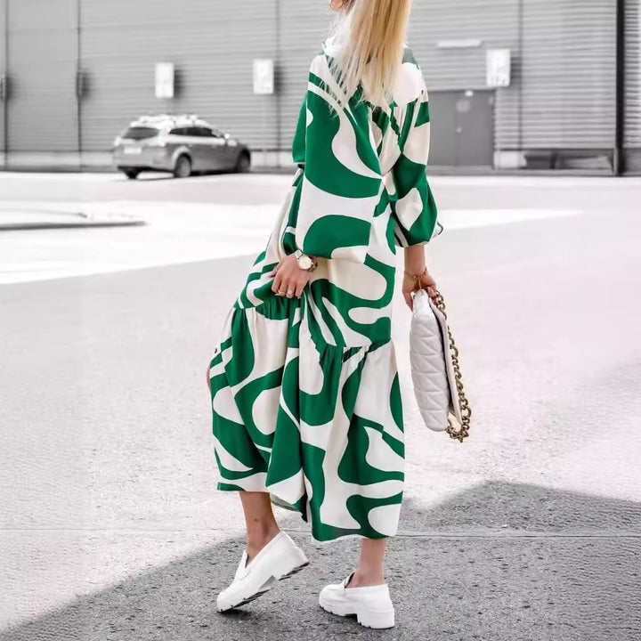 Maxi shirt dress for women with belt detail and fluid hem Lune London