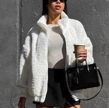 Oversized teddy soft jacket for women Lune London