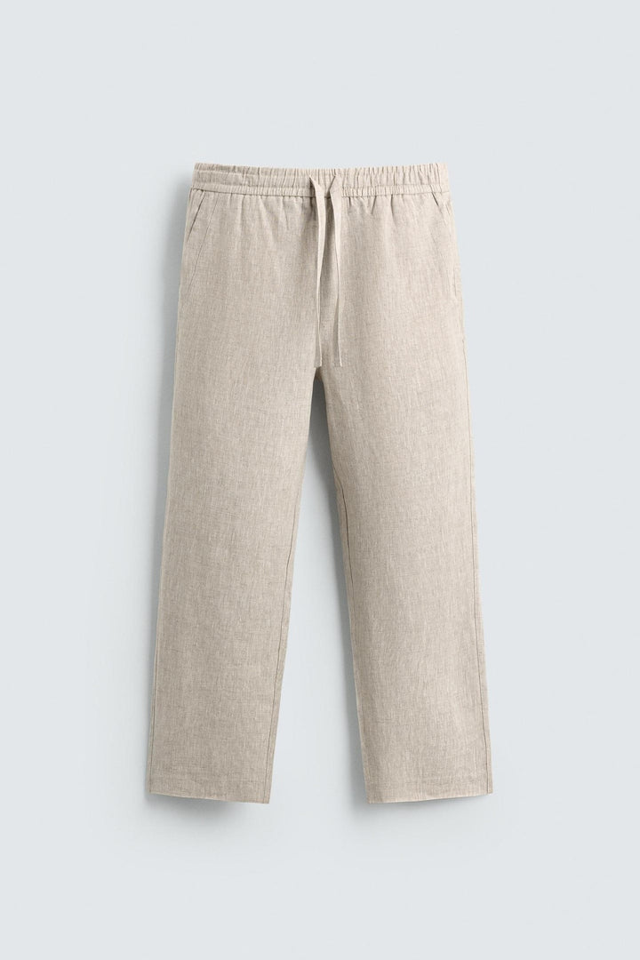 Men's linen pants with elastic waistband and drawstring Amarae
