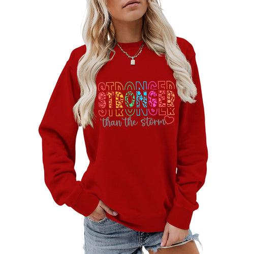 Sweat-shirt pour femmes avec lettrage motivant et coupe décontractée Chic & Stil