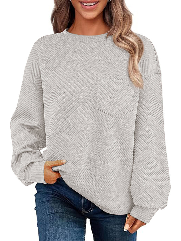 Casual sweater for women with structured pattern Lune London