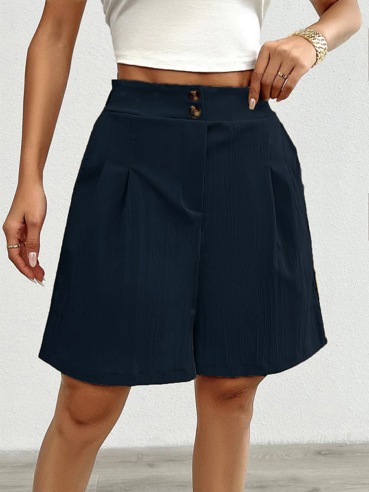 Women's Fashion Shorts with elegant button placket Lune London
