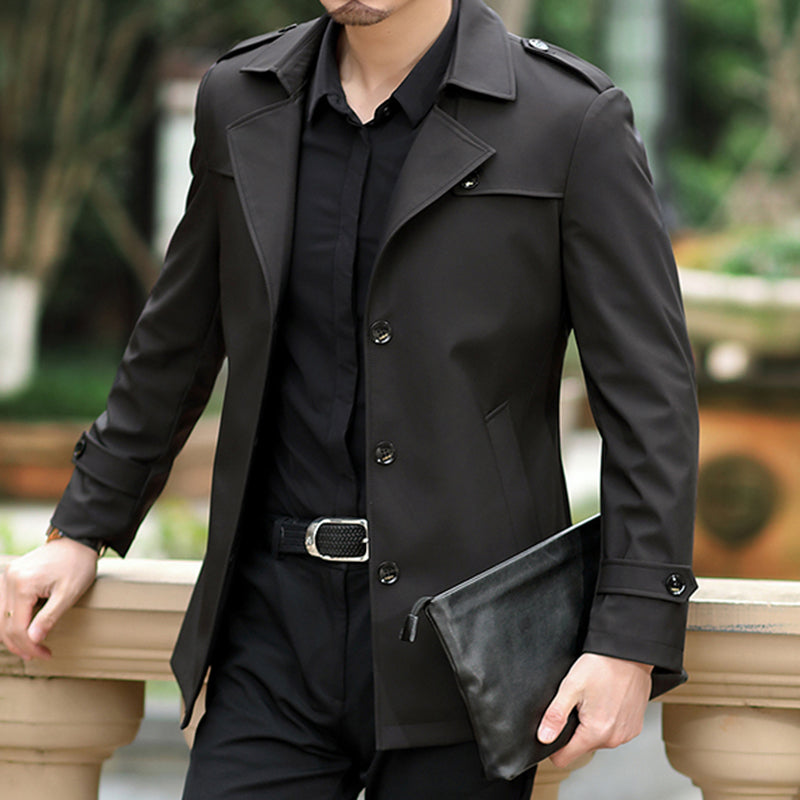 Elegant trench coat for men with practical cut and stylish details Amarae