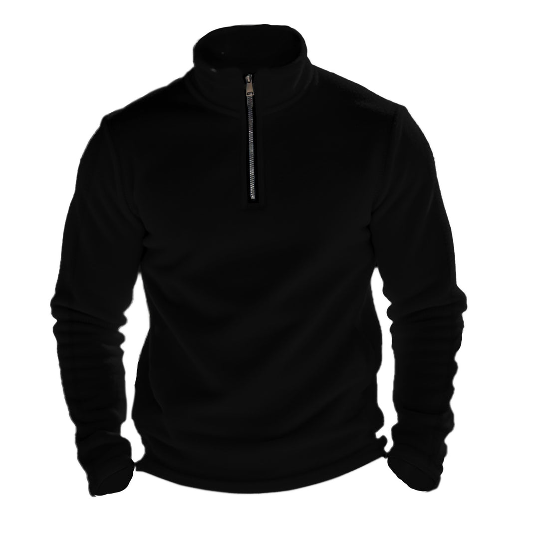 Men's short-zip fleece top with high collar Lune London