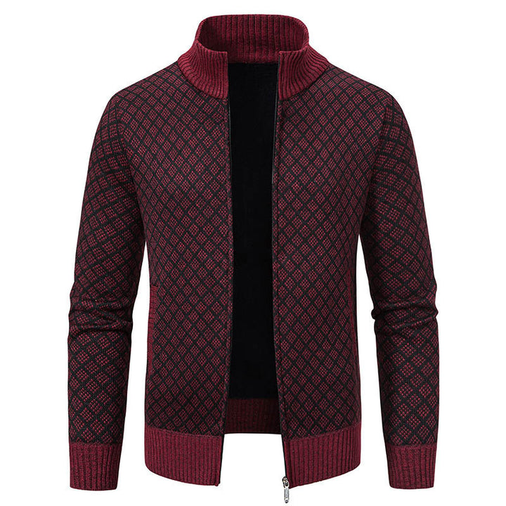 Ladies elegant cardigan with high collar Lune London