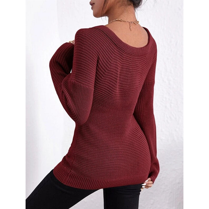 Ladies Chic and Stylish Checked Knit Top