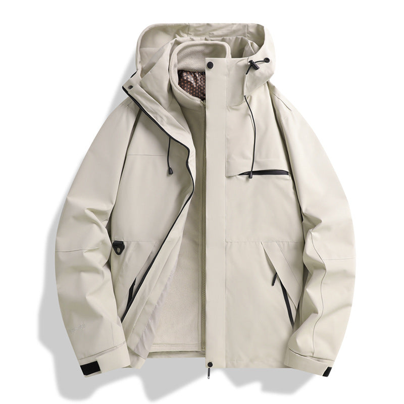 Men's Urban Softshell Jacket with sealed seams, adjustable hood, and minimalist pockets Amarae