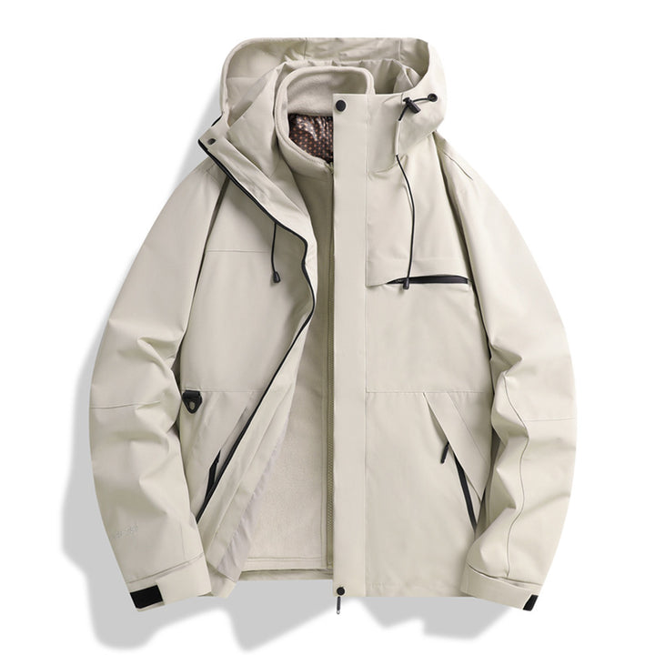 Men's Urban Softshell Jacket with sealed seams, adjustable hood, and minimalist pockets Amarae