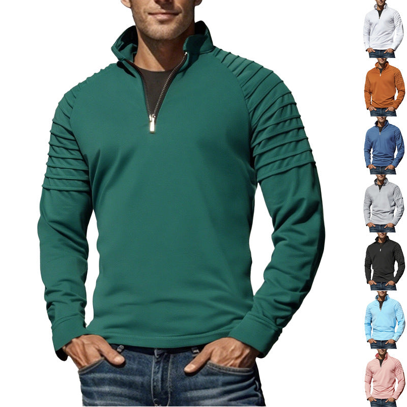 Functional sweater for men with half-zip and modern design Lune London