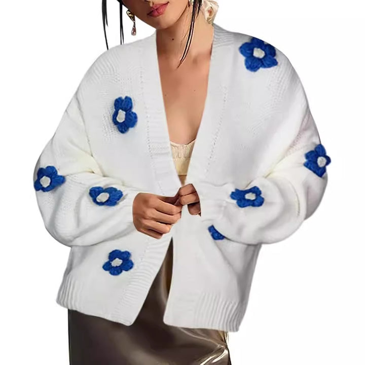 Ladies vest with floral appliqués Lune London