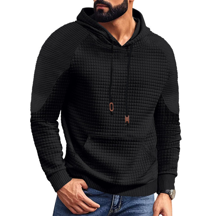 Men's hoodie with textured surface and practical kangaroo pocket Lune London