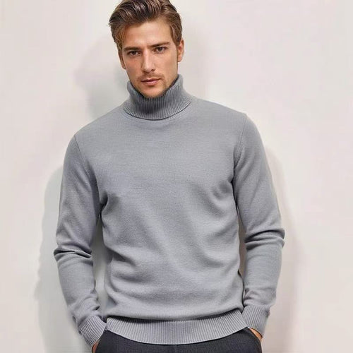 Pullover with roll neck for men in fine knit Amarae
