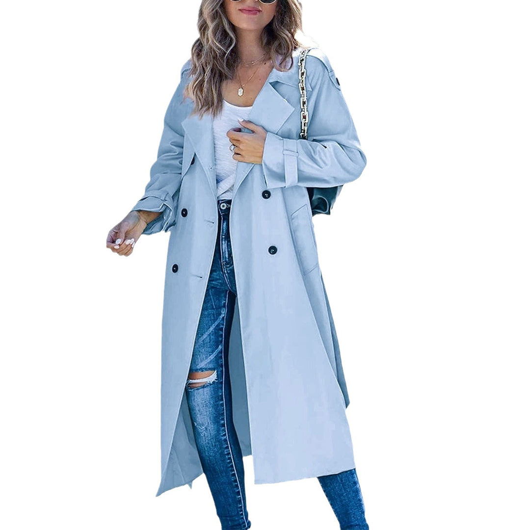 Ladies Elegant oversized trench coat with belted waist Lune London