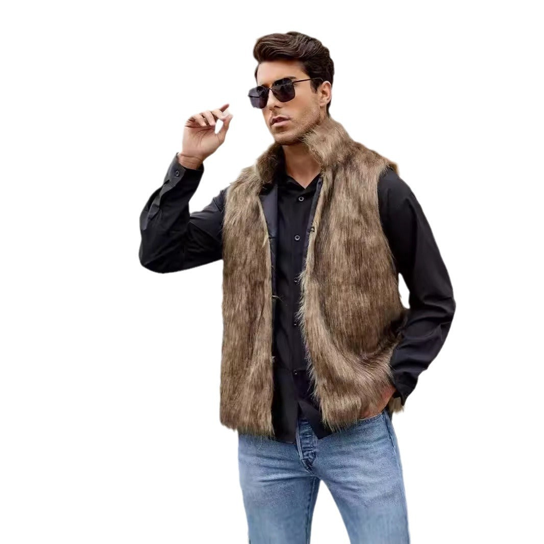 Lune London Men's Fashion Faux Fur Jacket