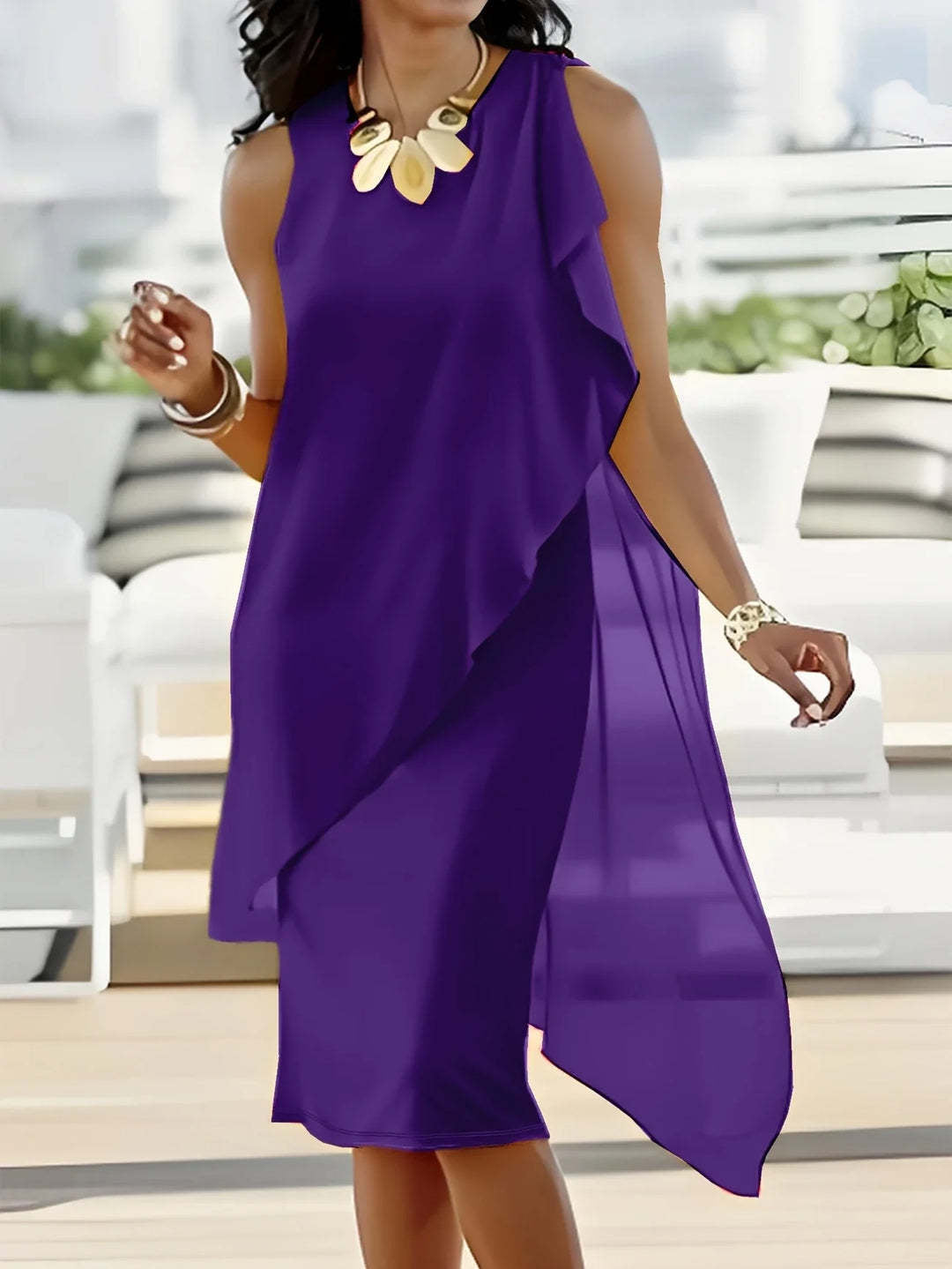 Asymmetrical maxi dress Damen Lune London