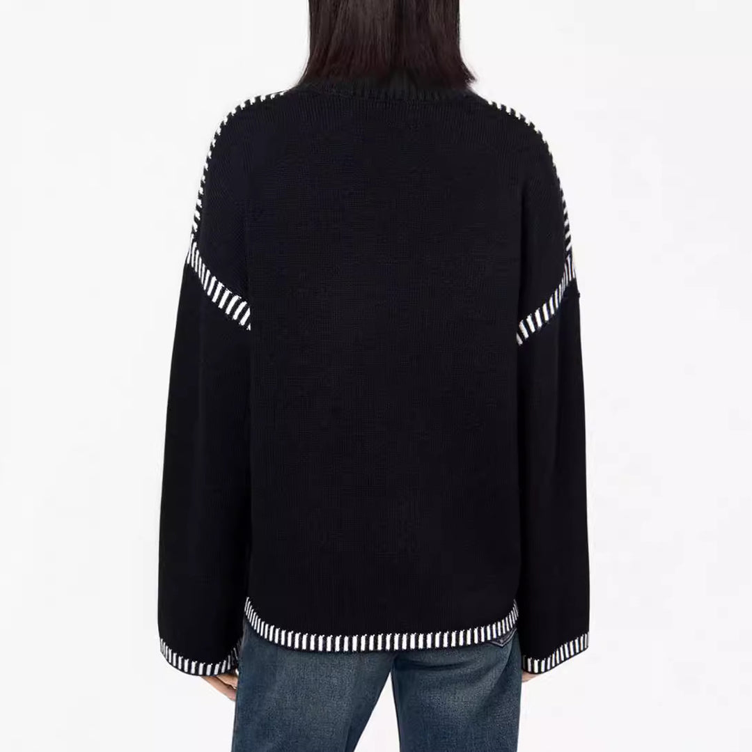 Casual sweater for ladies with striped accents Lune London
