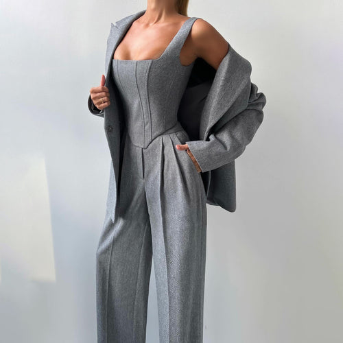 Ladies Elegant blazer combo and corset dress Amarae