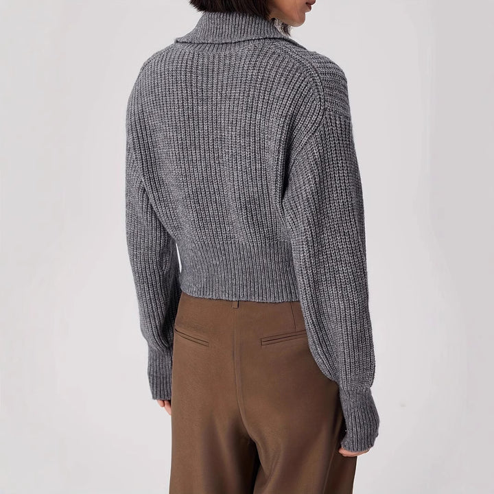 Soft knit sweater for women with high collar Lune London
