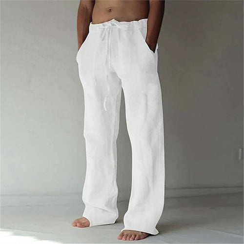 Casual linen pants for men with adjustable waist and side pockets Amarae