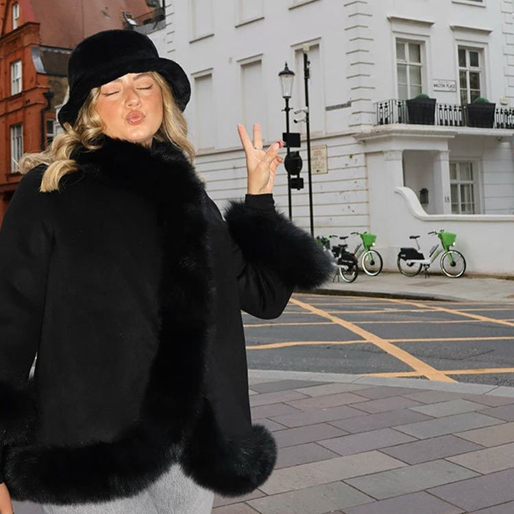 Ladies luxurious fur jacket with soft inner lining and elegant details Lune London