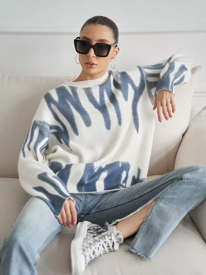 Pull décontracté tendance pour femmes avec un dégradé moderne et une coupe décontractée Chic & Stil