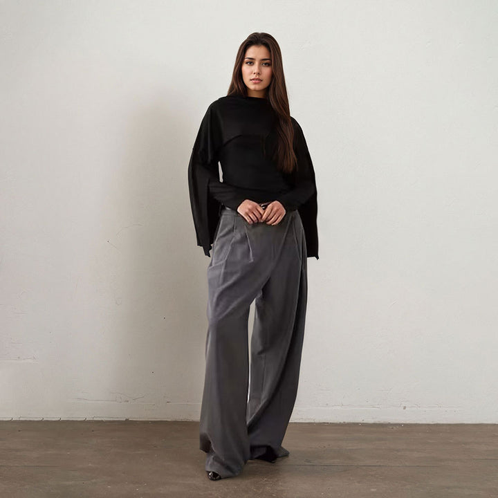 Top Élegant pour Femmes avec Design Asymétrique et Manches Amples Chic & Stil