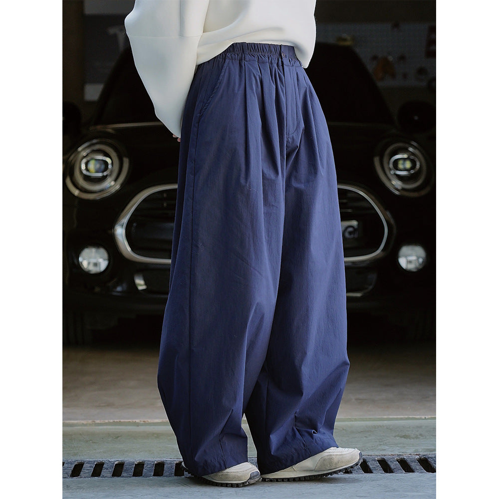 Women Voluminous Palazzo Baggy Pants with Elastic Comfort Waistband and Side Pockets Amarae