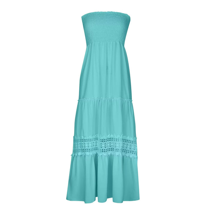 Lune London strapless bohemian maxi dress