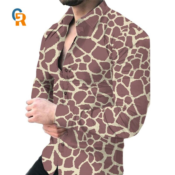 Shirt for men with a striking animal pattern Amarae