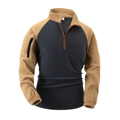 Men's Fleece Pullover with Half-Zip and Functional Pockets Amarae
