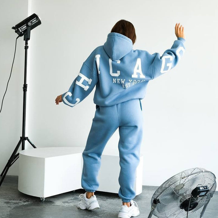 Oversized casual hoodie for women with sporty details Lune London