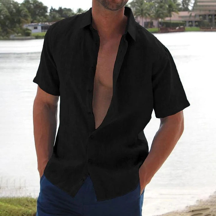 Men's Light Casual Loose Fit Short Sleeve Shirt Amarae