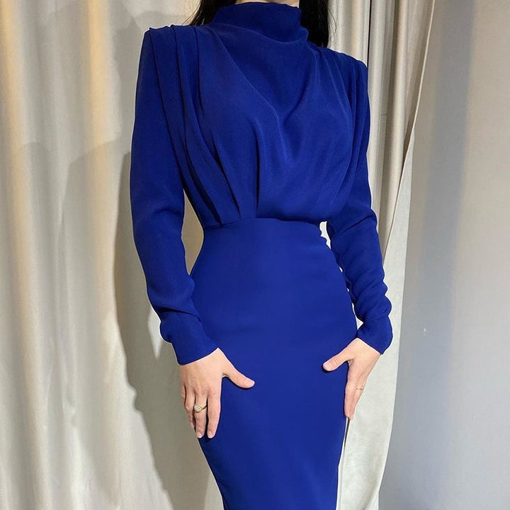 Elegant wrap dress for women with ruffles and long cut Lune London