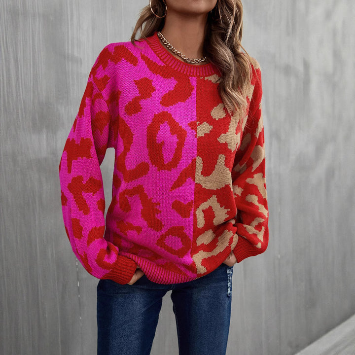 Pull coloré pour femmes avec motif léopard Chic & Stil