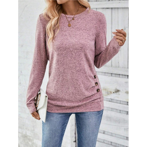 Fashionable women's top with button detail on the sides Amarae
