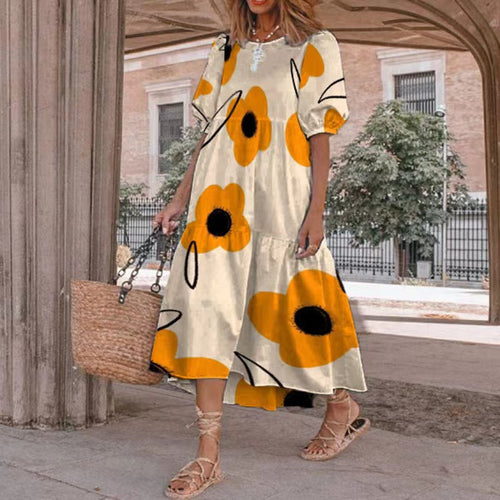 Amarae Floral Print Summer Maxi Dress for Women