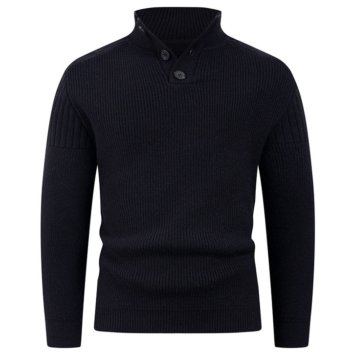 Innovative half-zip sweater for men with ribbed structure Lune London