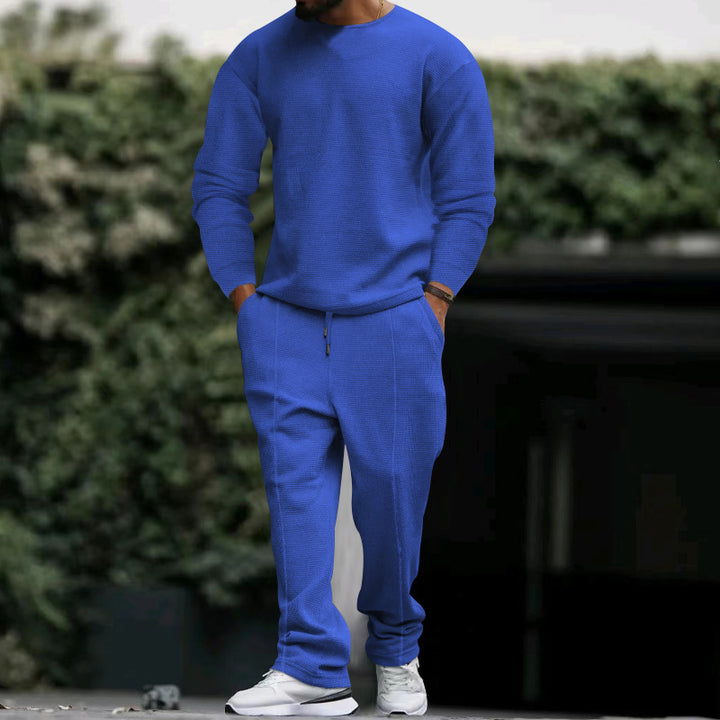 Casual set for men, textured fabric sweatshirt and jogger pants Lune London