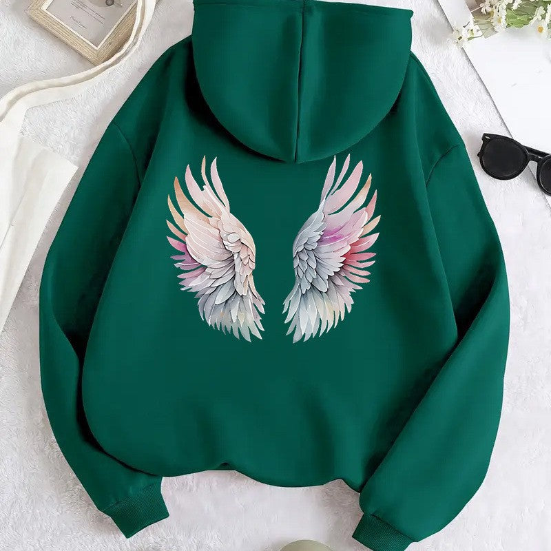 Women's hoodie with stylish angel wing design Chic & Stil